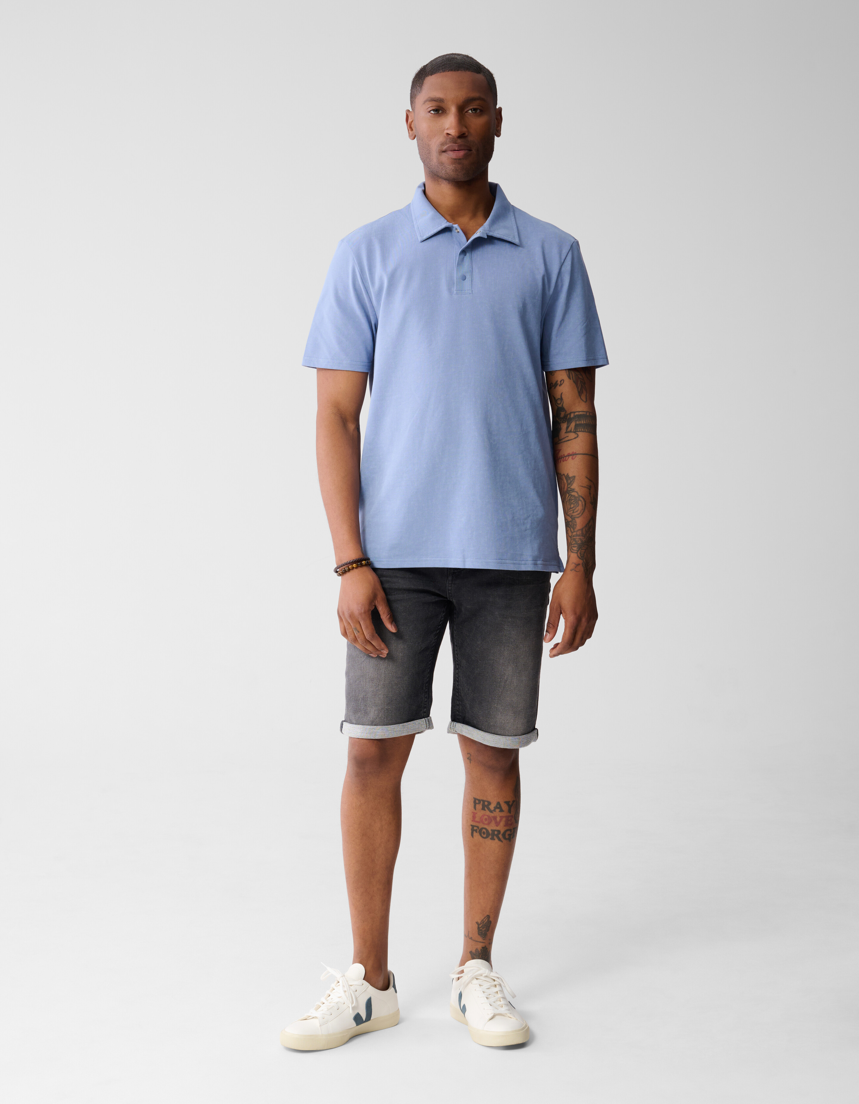 Jog Denim Short Donkergrijs SHOEBY MEN