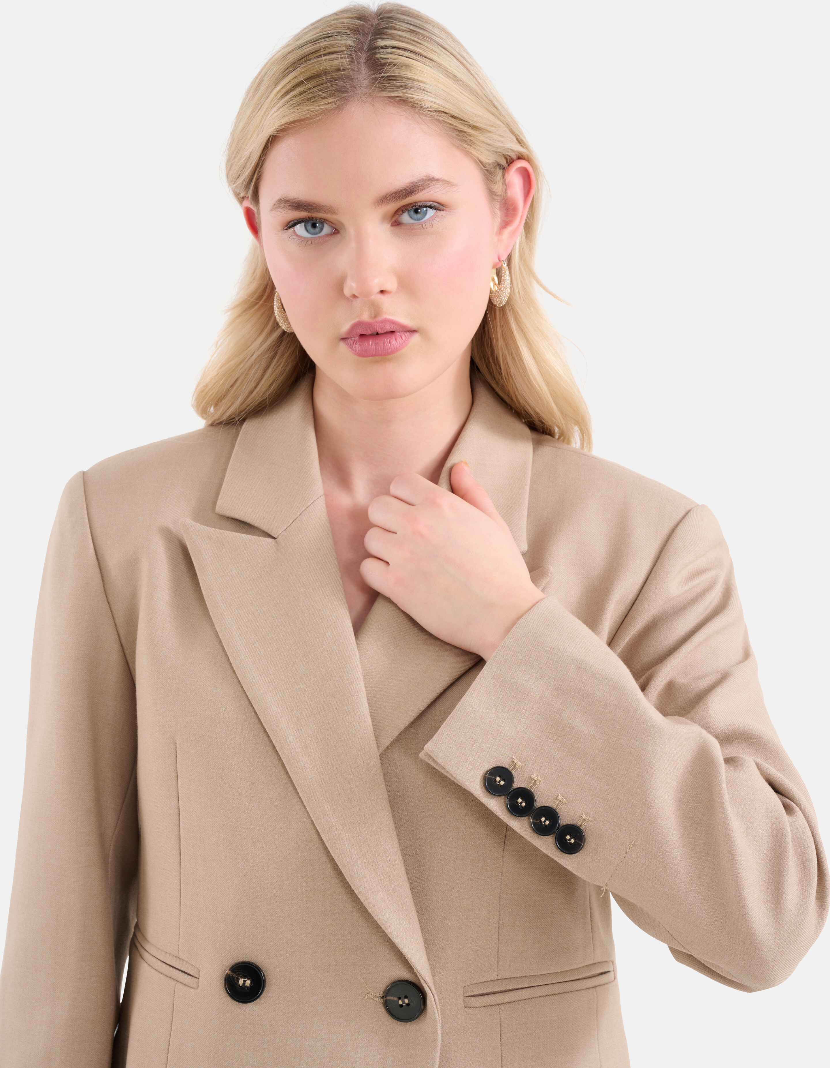 Cropped Blazer Beige SHOEBY WOMEN