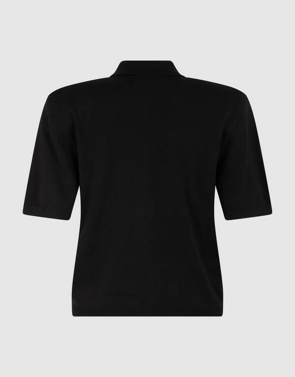 Shortsleeve Gebreide Polo Zwart SHOEBY WOMEN