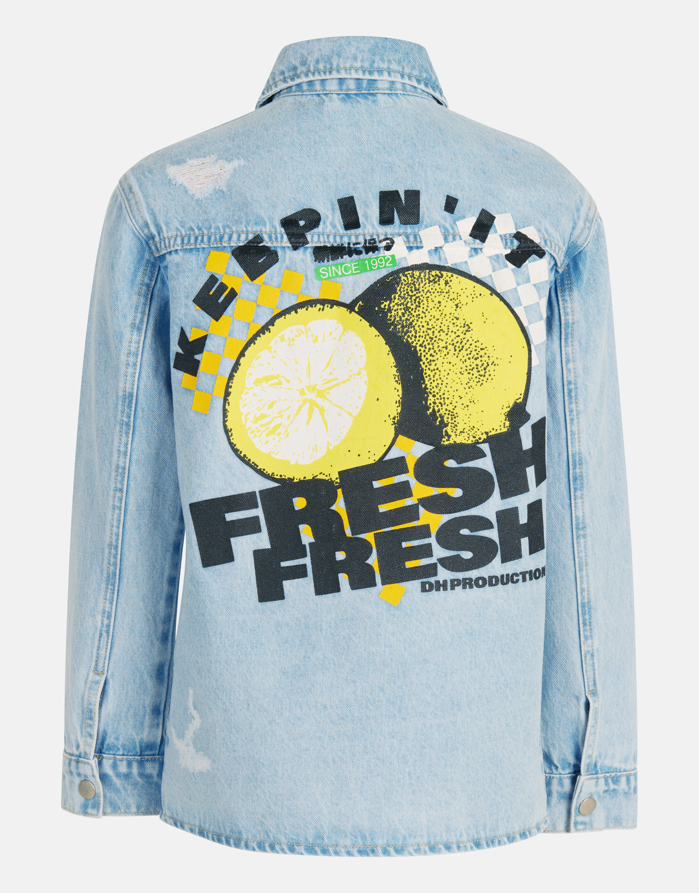 Artwork Denim Overshirt Bleached By Dylan SHOEBY BOYS
