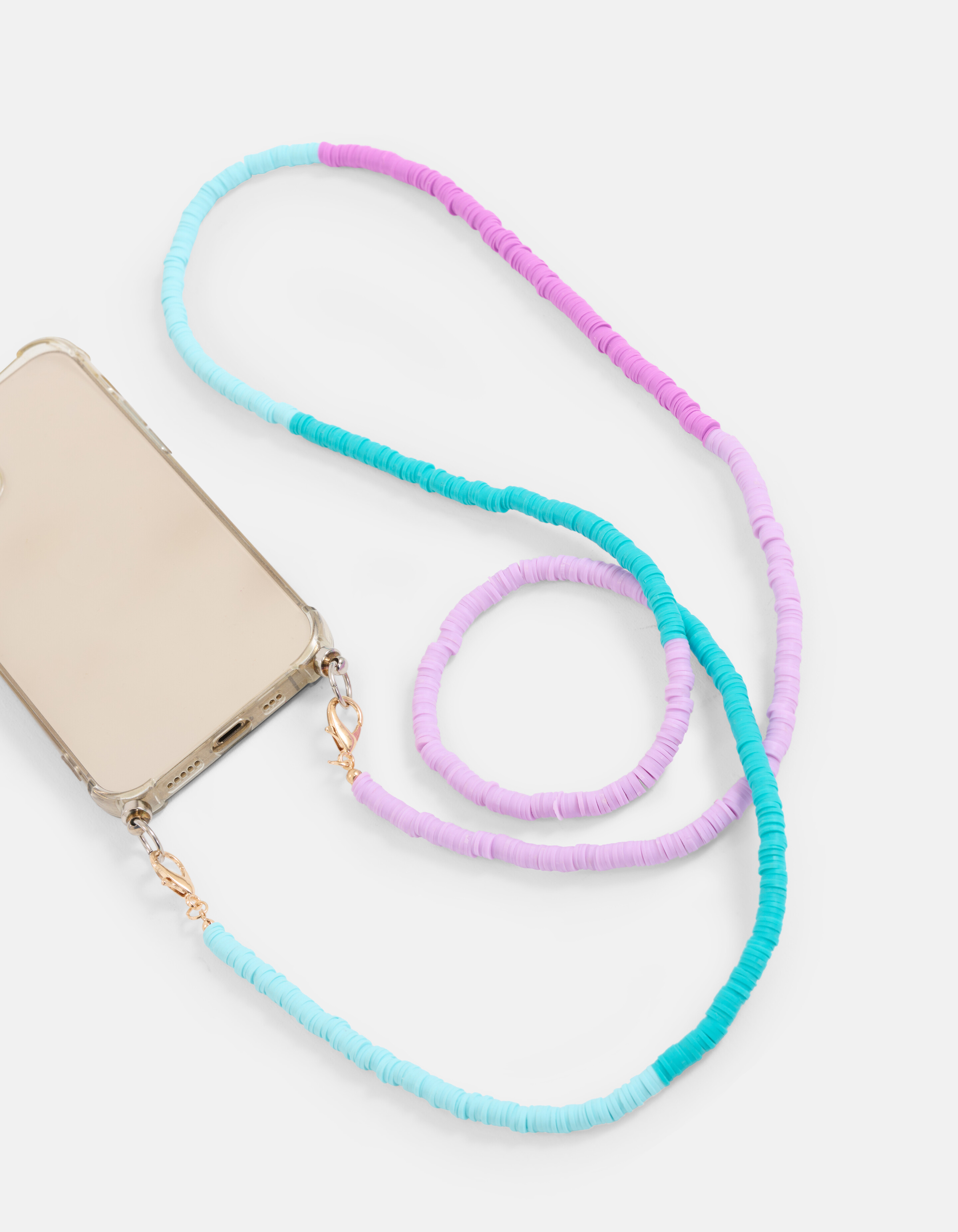 Lange Katsuki Telefoonkoord Paars SHOEBY ACCESSOIRES
