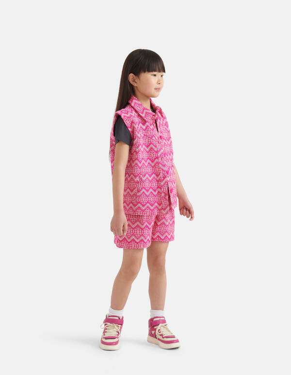 Geborduurd Gilet Roze SHOEBY GIRLS