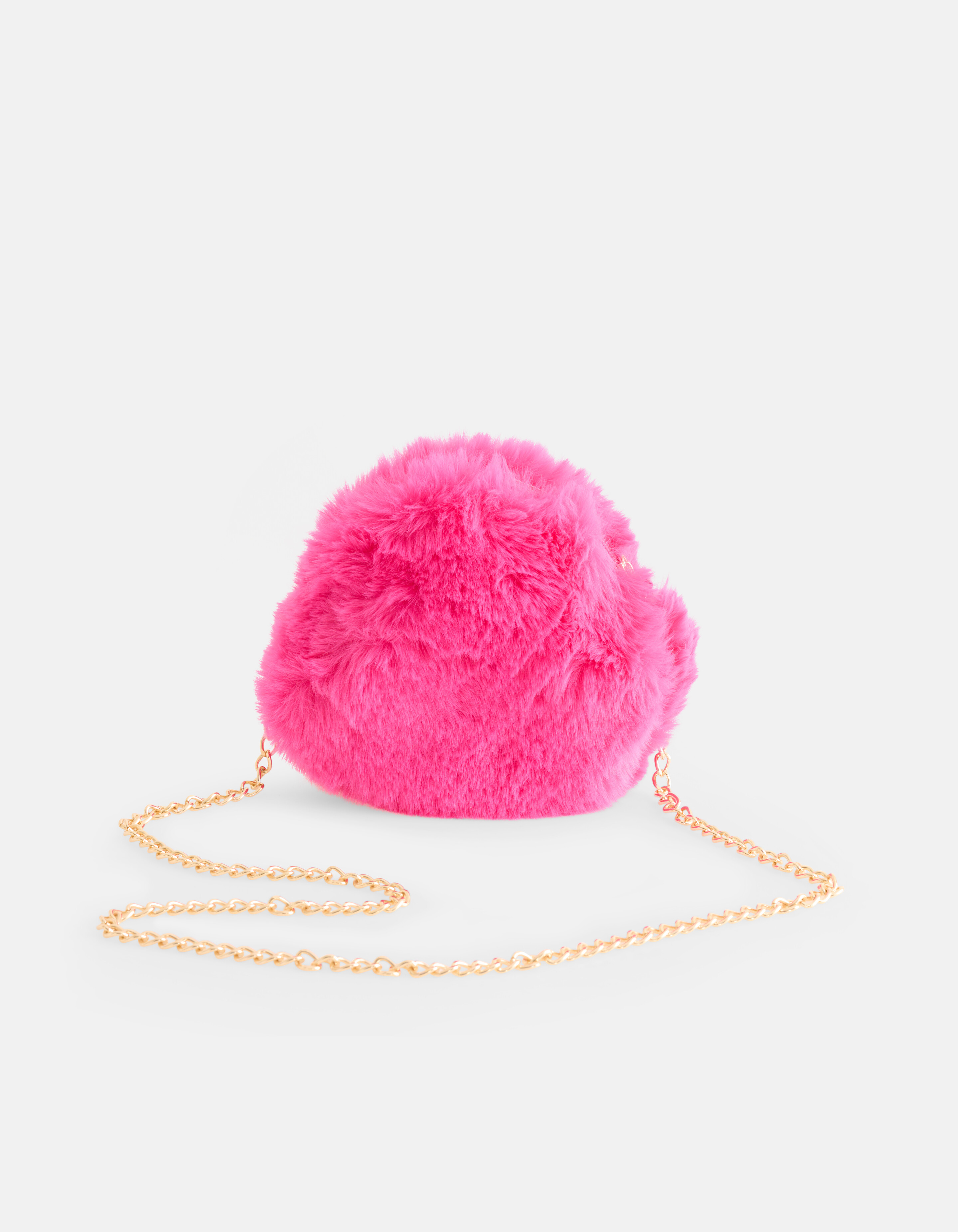 Ronde Faux Fur Tas Roze SHOEBY ACCESSOIRES