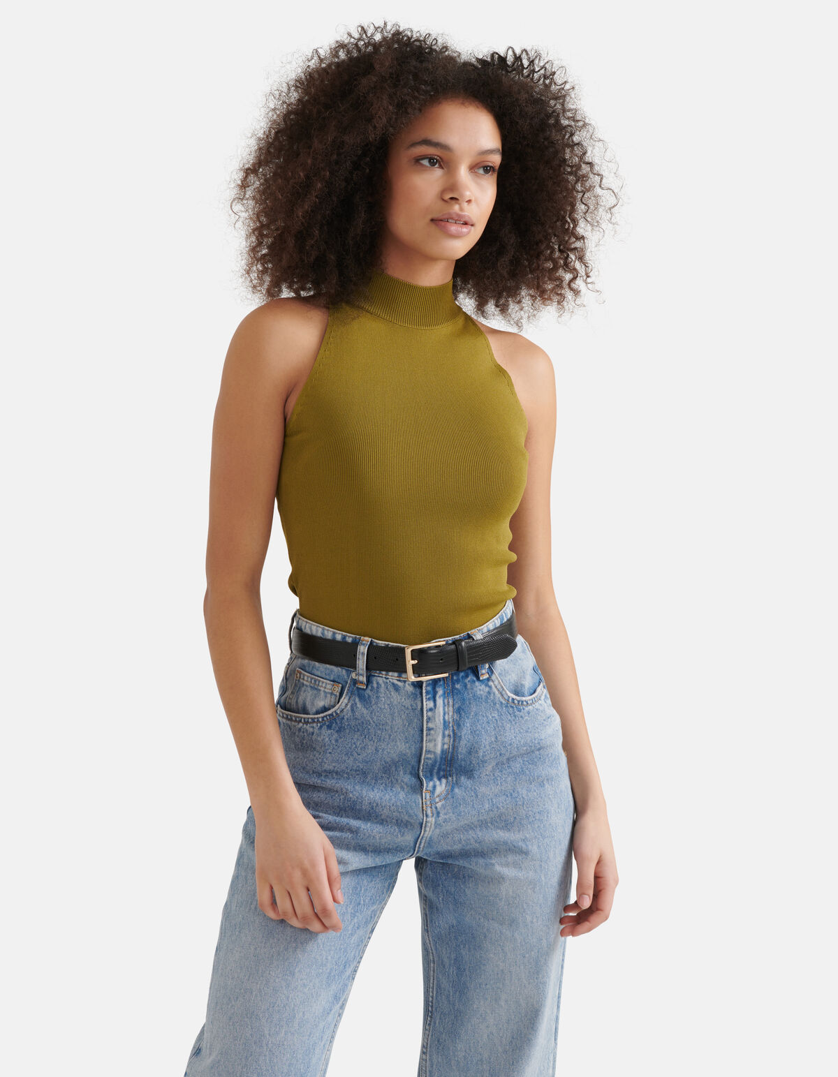 Halter Top Olijfgroen SHOEBY WOMEN