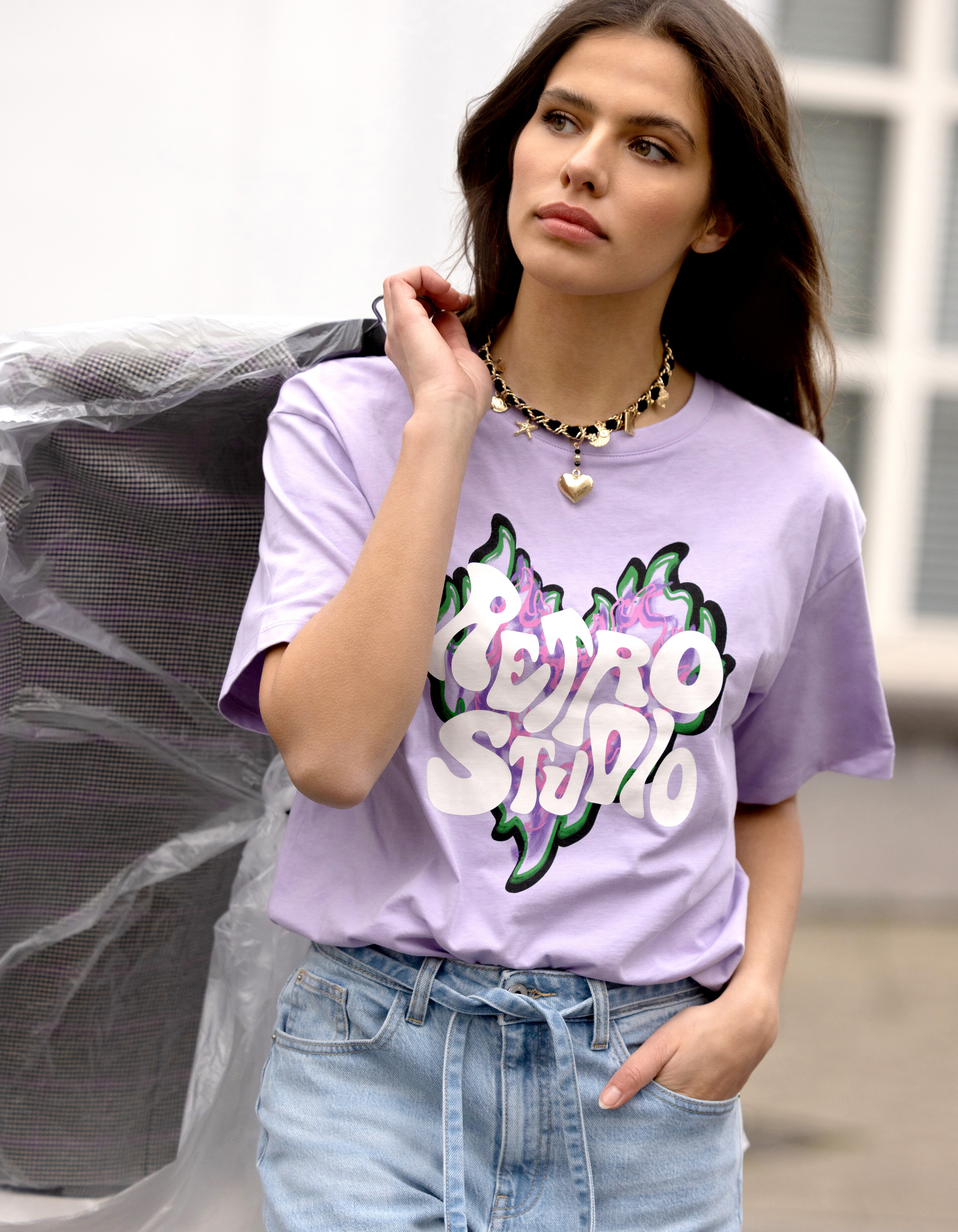 Artwork T-shirt Lichtpaars SHOEBY WOMEN