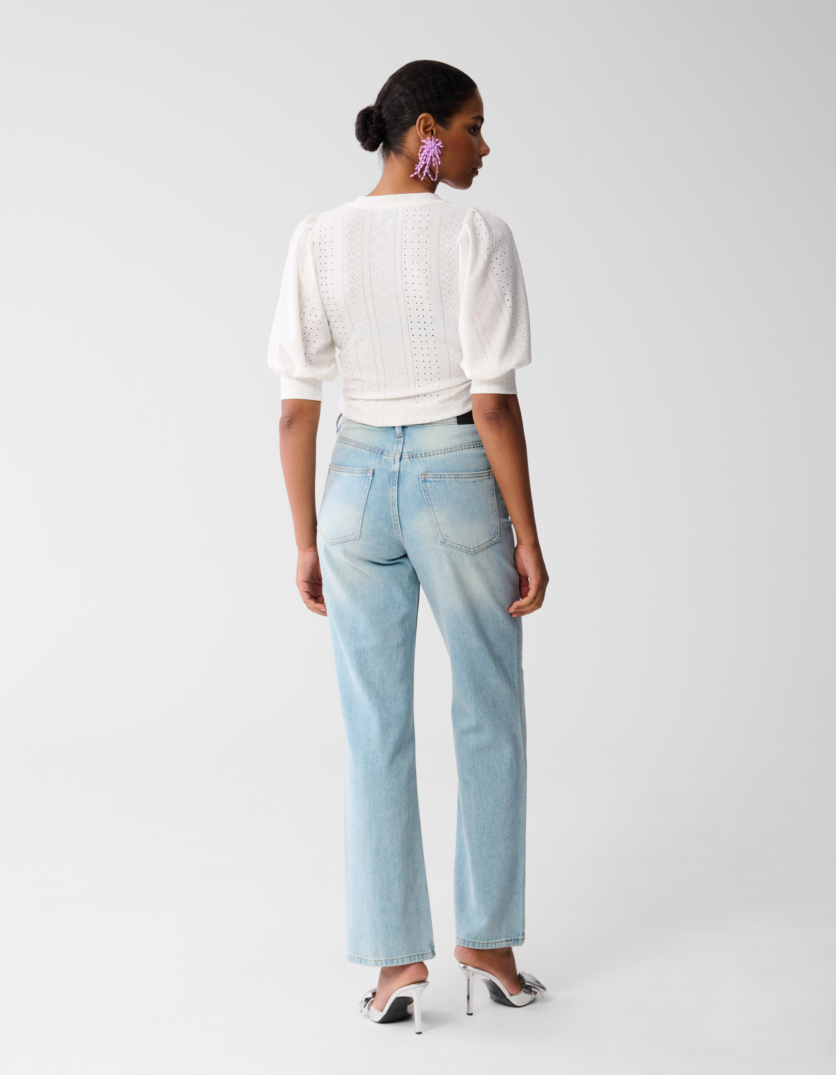 Embroidery Top Gebroken Wit SHOEBY WOMEN