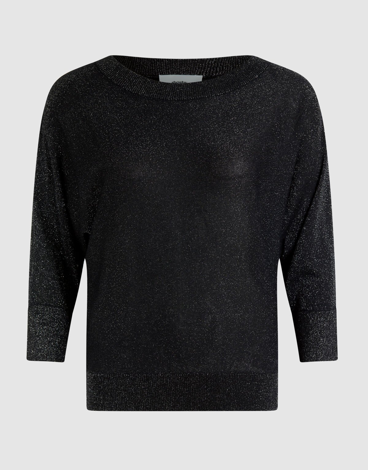 Glitter Vleermuismouwen Trui Zwart SHOEBY WOMEN