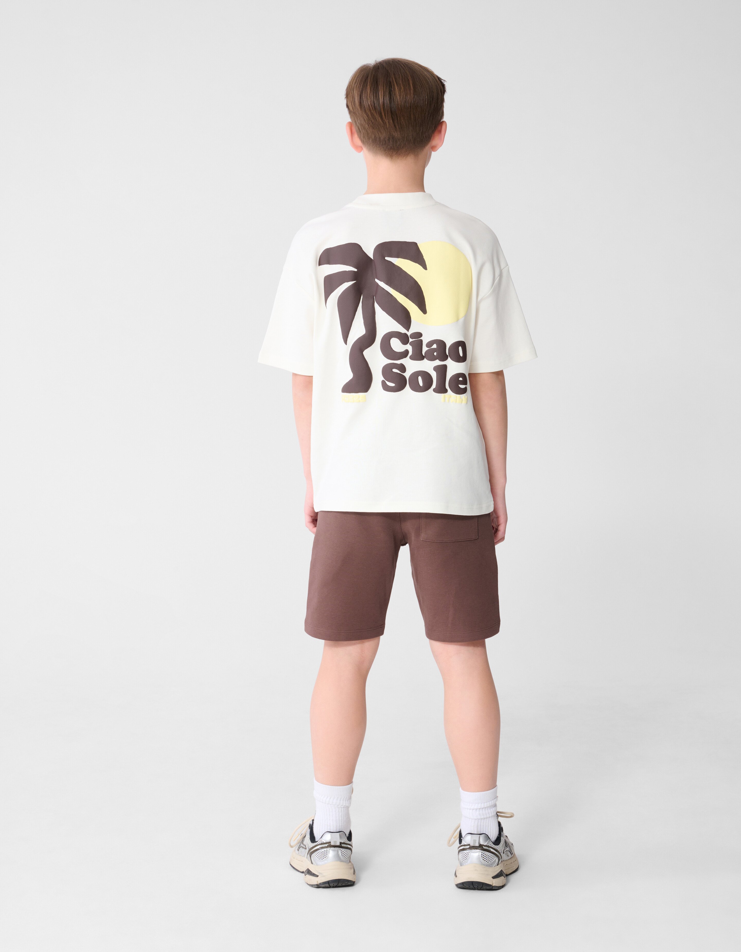 Palm Artwork T-shirt Gebroken Wit SHOEBY BOYS