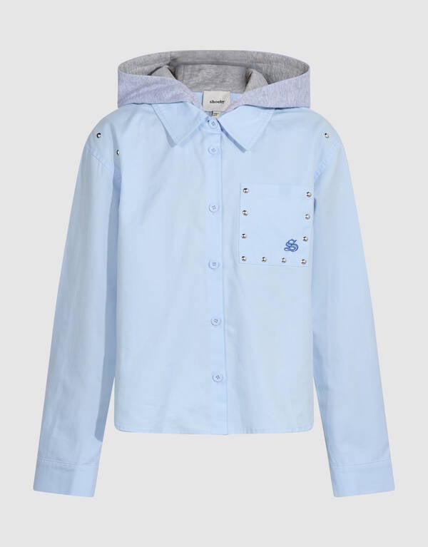 Hooded Blouse Lichtblauw SHOEBY GIRLS