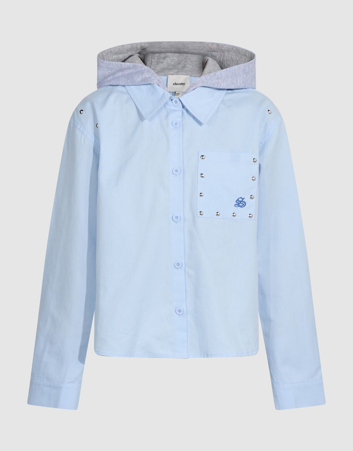 Hooded Blouse Lichtblauw SHOEBY GIRLS