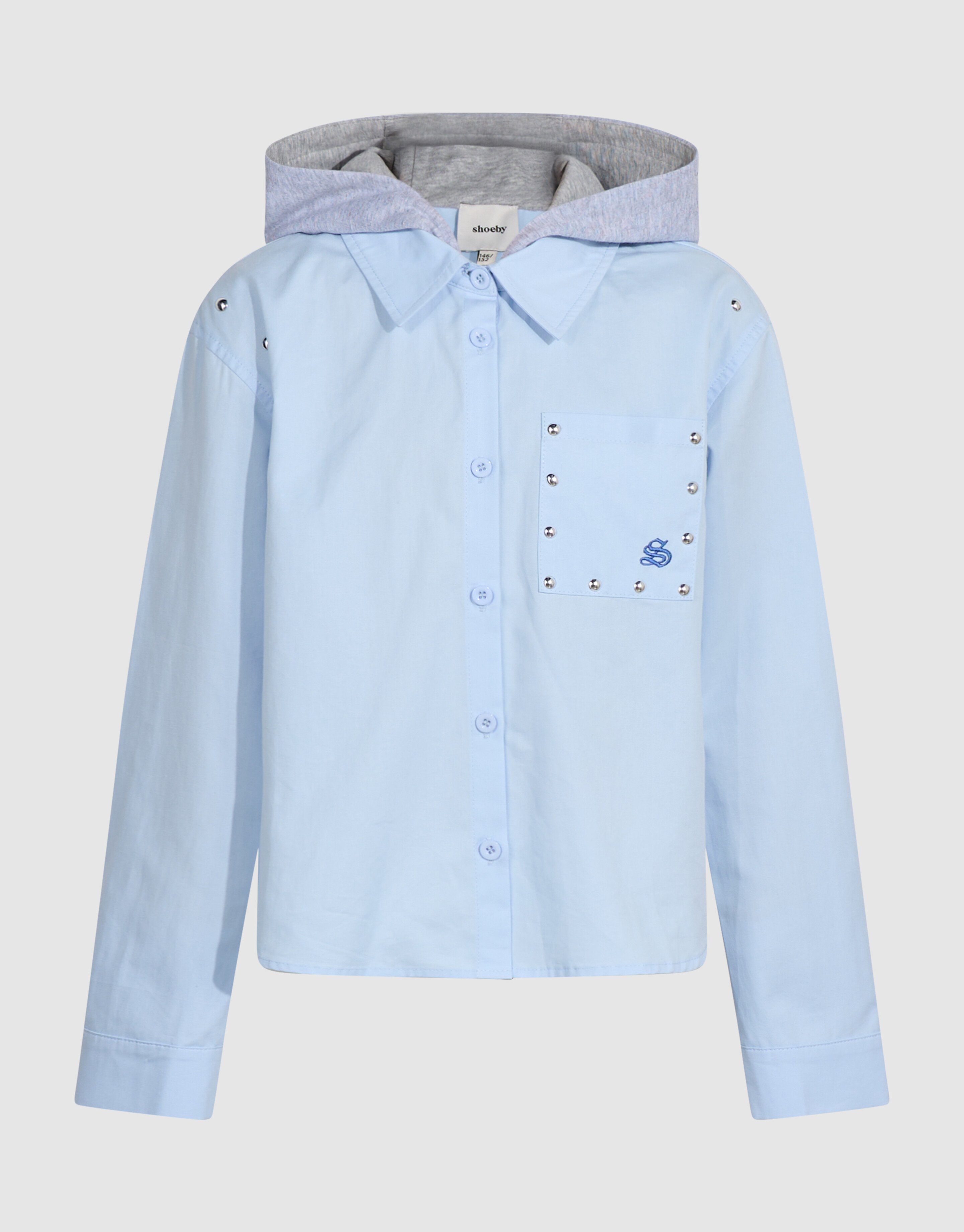 Hooded Blouse Lichtblauw SHOEBY GIRLS