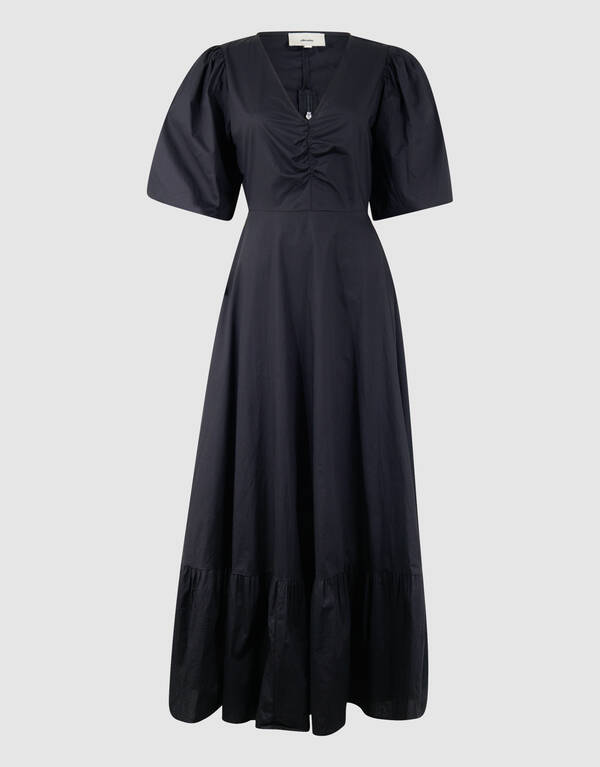 Poplin Maxi Jurk Zwart SHOEBY WOMEN