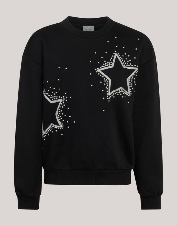 Strass Sterren Sweater Zwart SHOEBY GIRLS