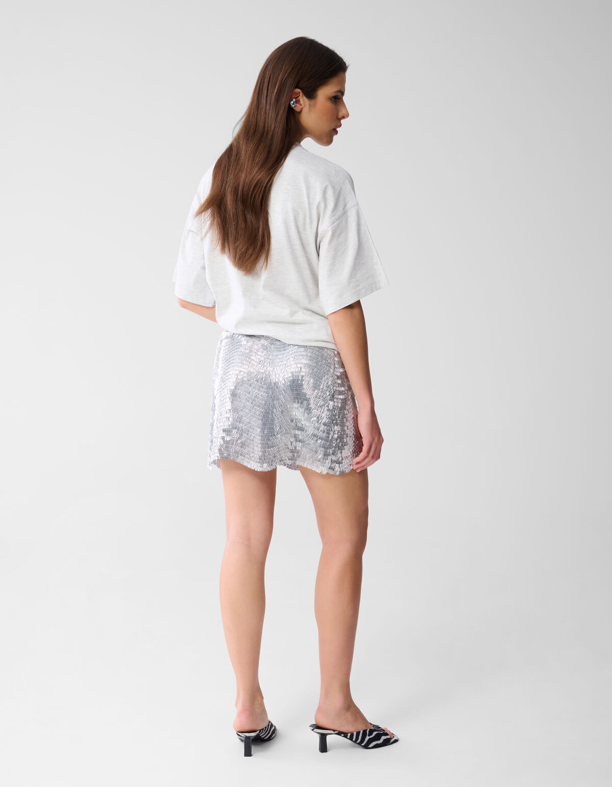 Metallic Mini Rok Zilver SHOEBY WOMEN