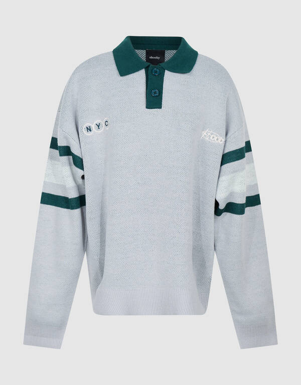 Gestreepte Polo Lichtgrijs SHOEBY BOYS