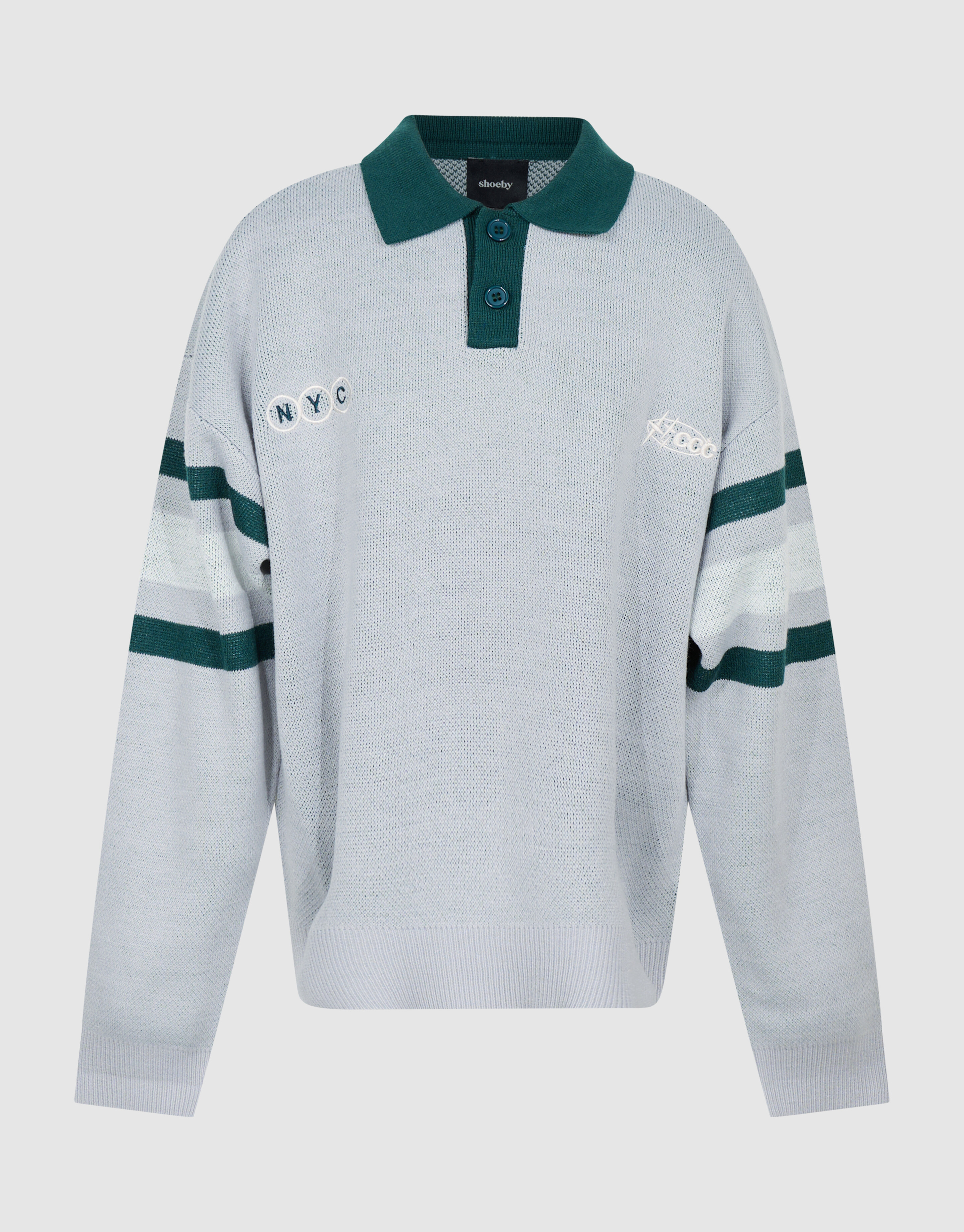Gestreepte Polo Lichtgrijs SHOEBY BOYS