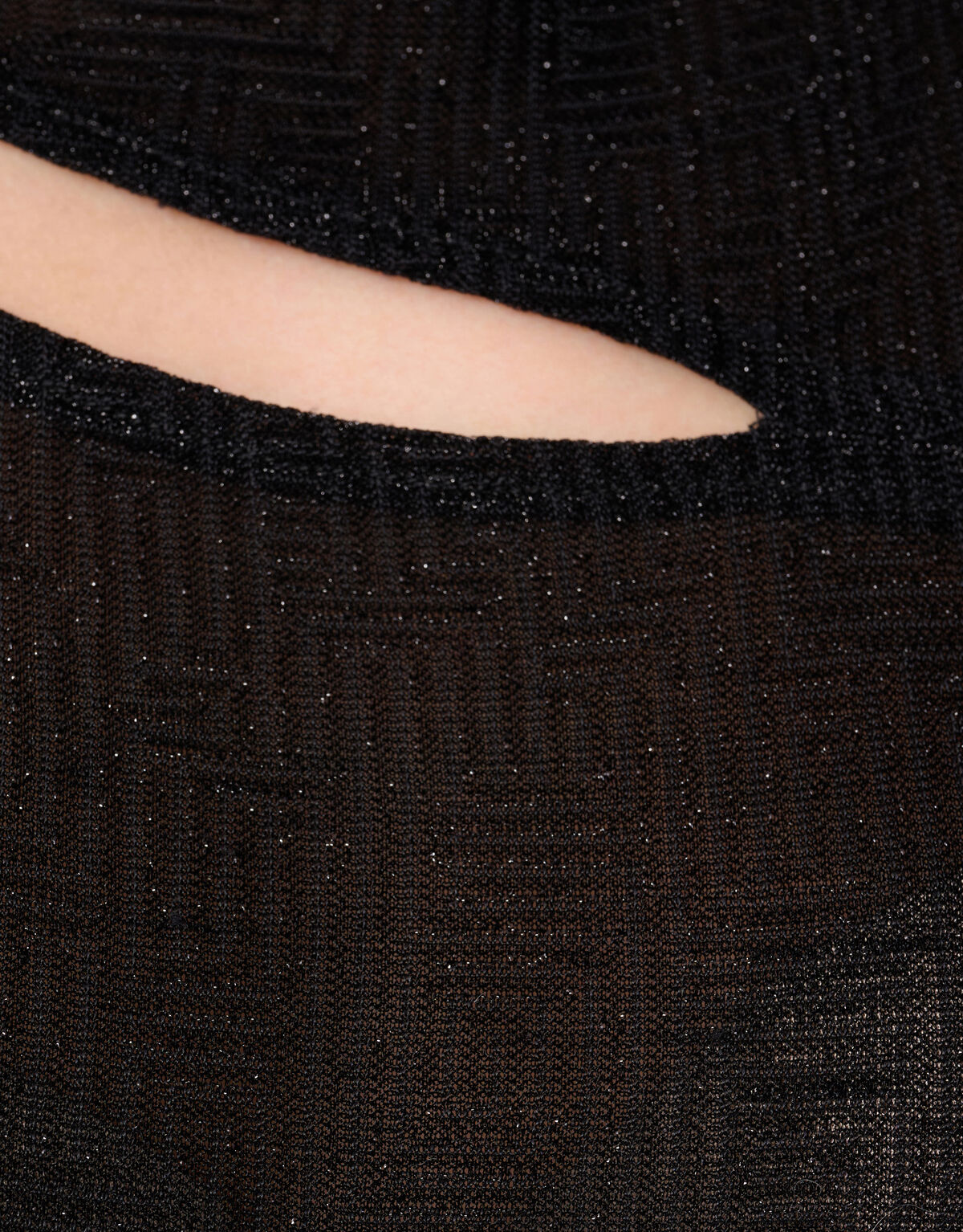 Glitter Cut Out Top Zwart SHOEBY WOMEN