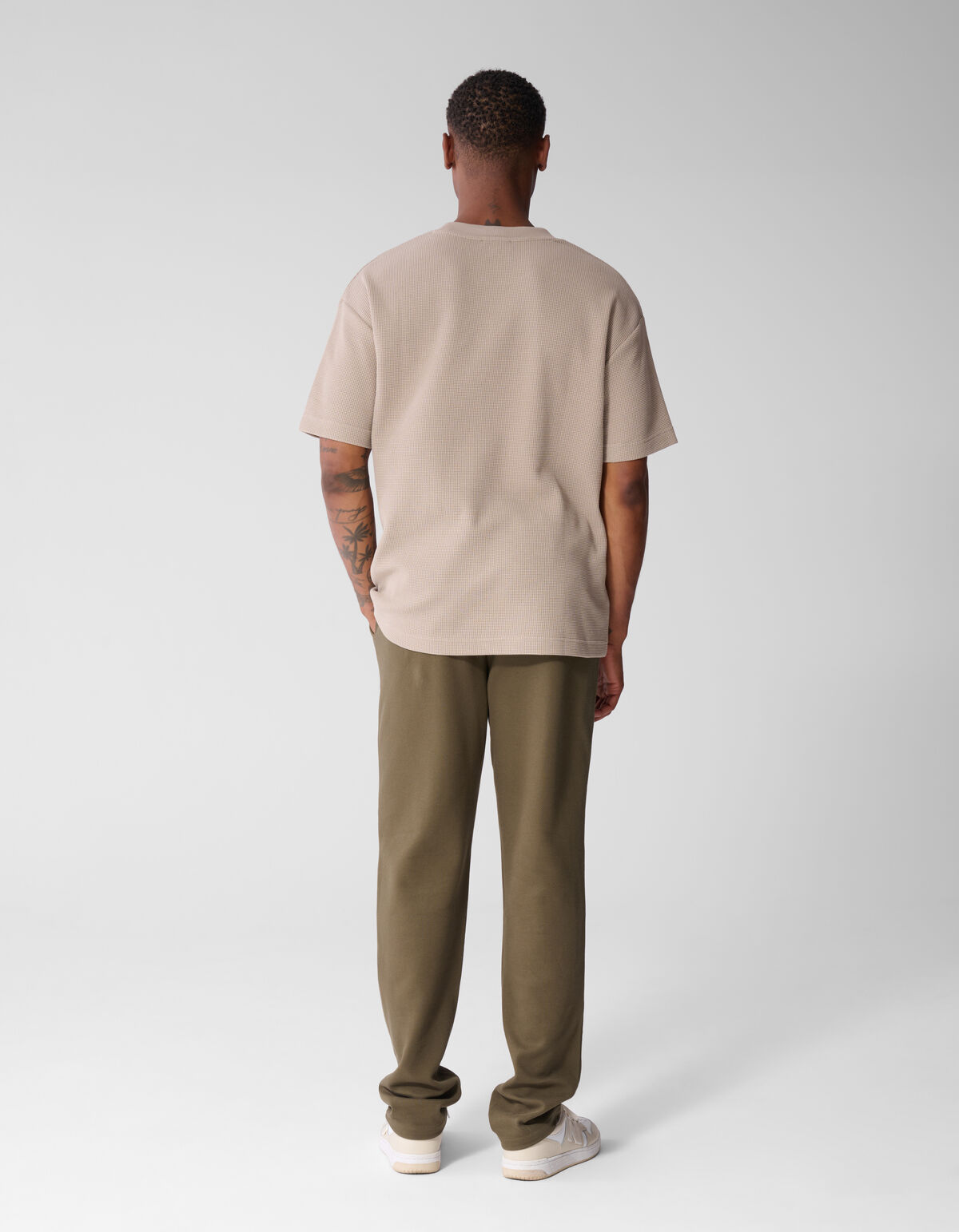 Waffle T-shirt Lichtbruin SHOEBY MEN