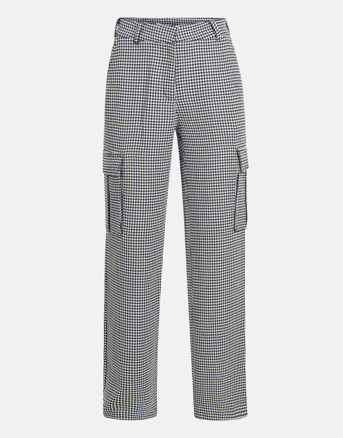 Pied-De-Poule Cargo Broek Zwart/Wit SHOEBY WOMEN