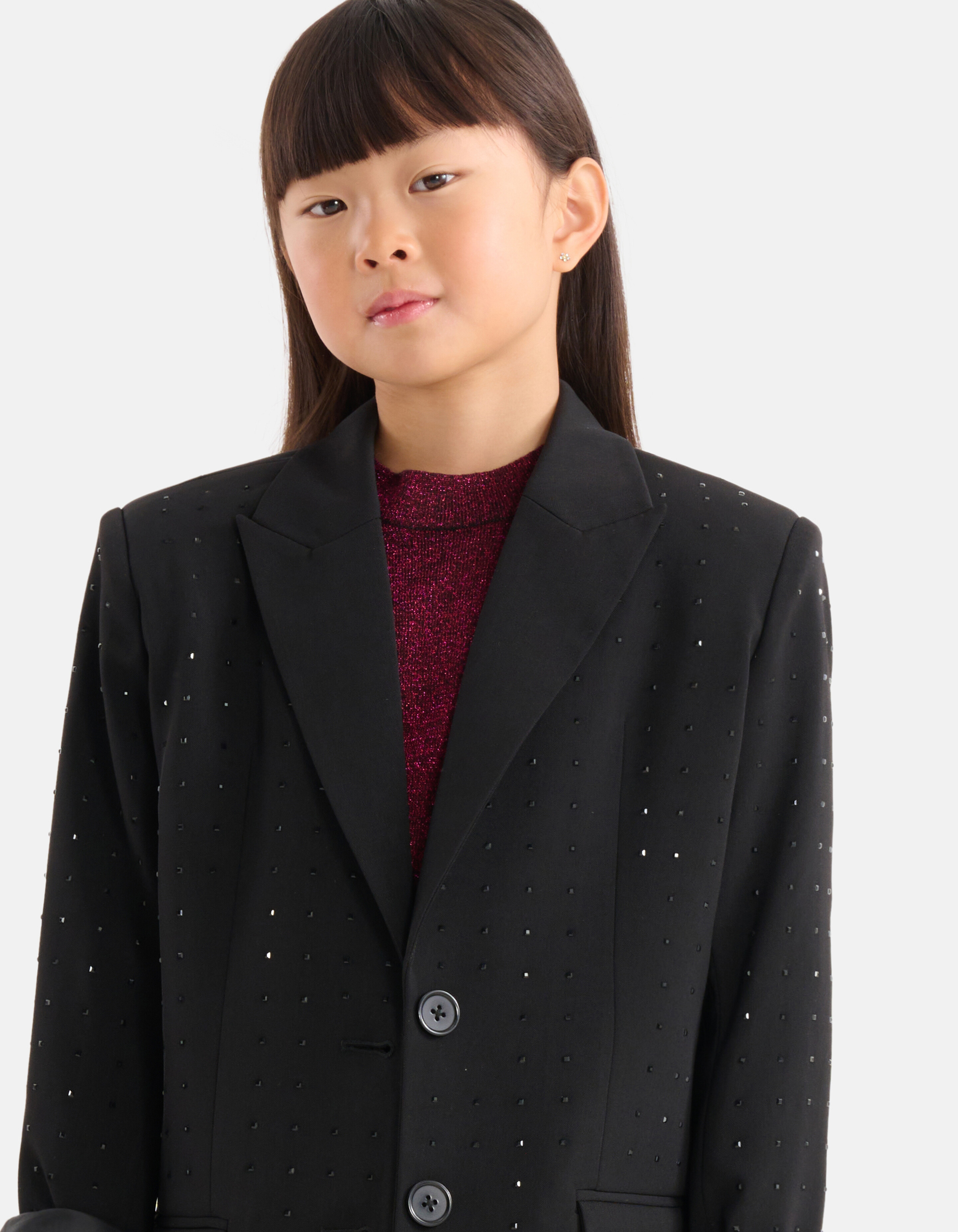 Strass Studs Blazer Zwart By Nicolette SHOEBY GIRLS