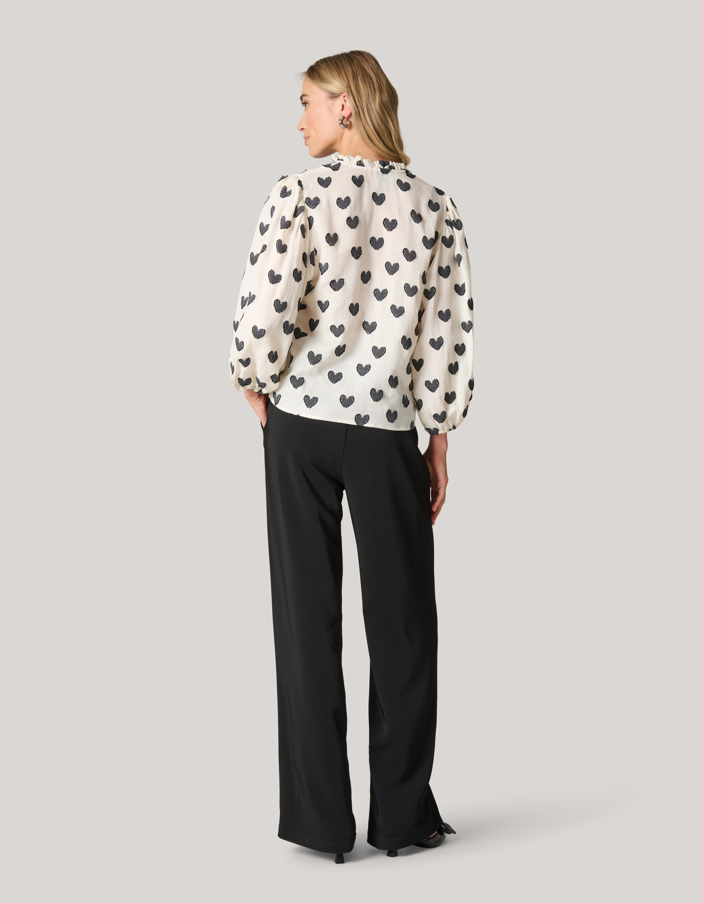 Heart Blouse Gebroken Wit SHOEBY WOMEN