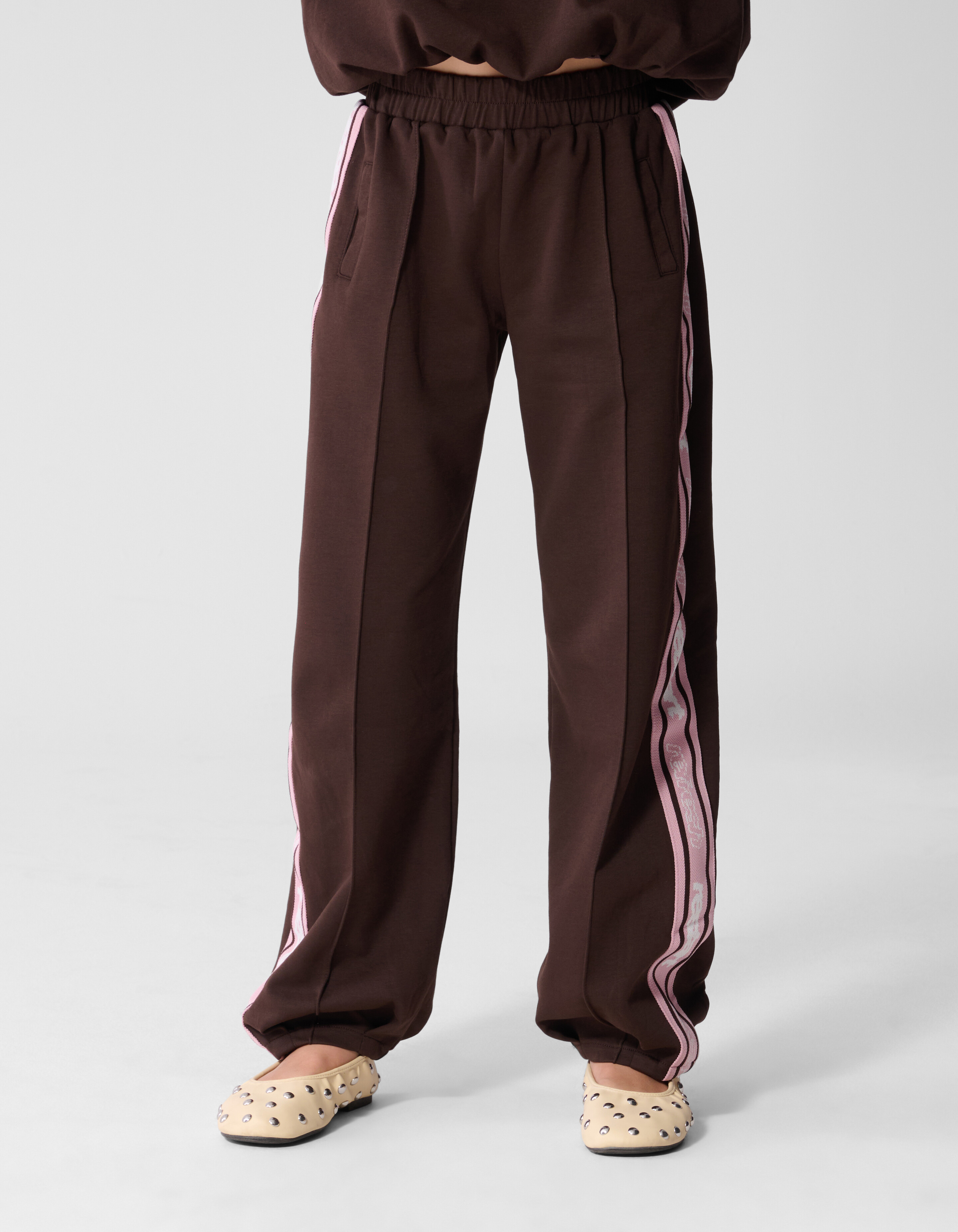 Balloon Fit Tape Broek Donkerbruin SHOEBY GIRLS