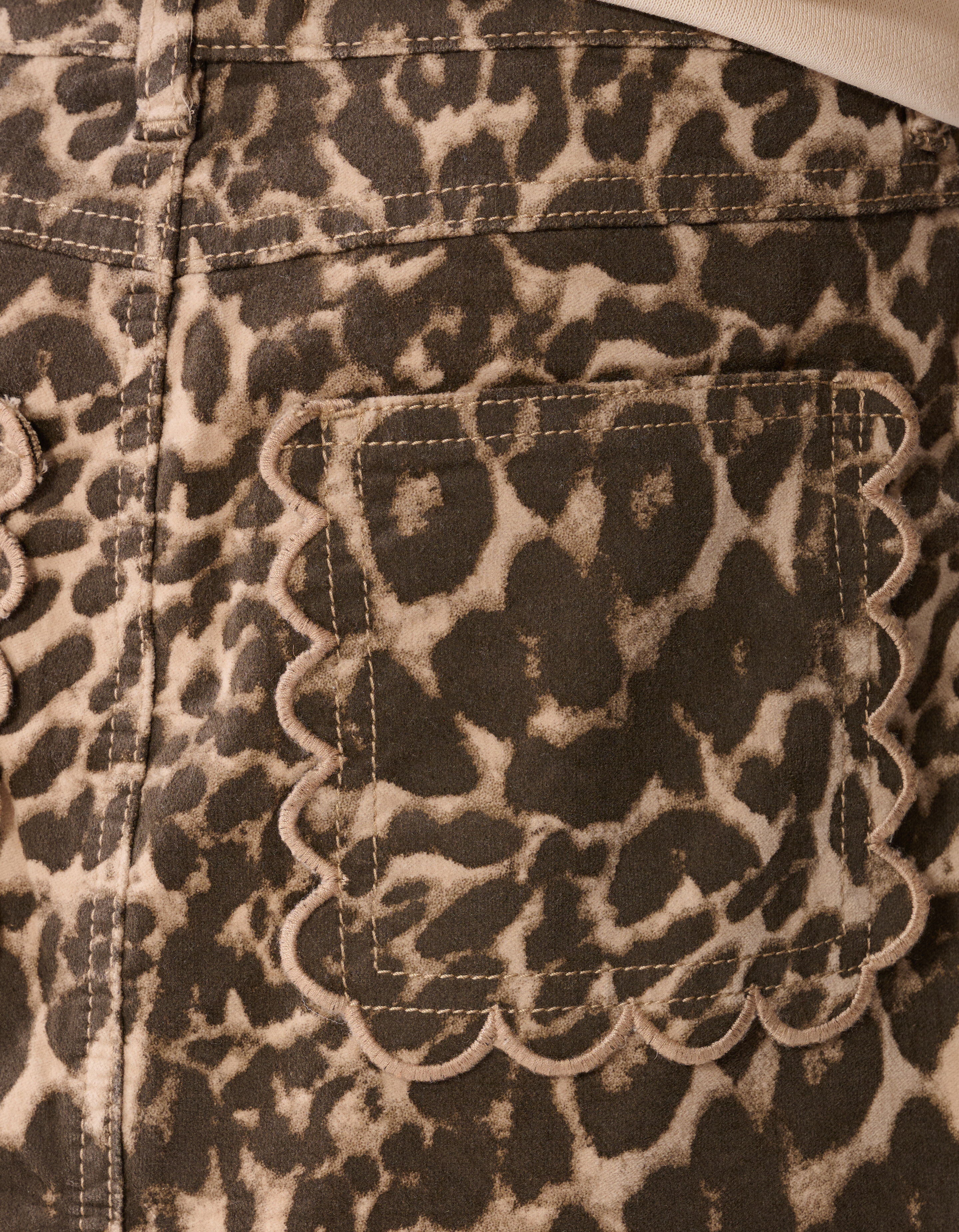 Velvet Leopard Mini Rok Bruin SHOEBY GIRLS