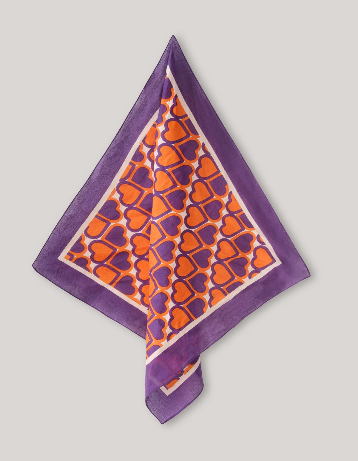 Heart Printed Bandana Paars SHOEBY ACCESSOIRES