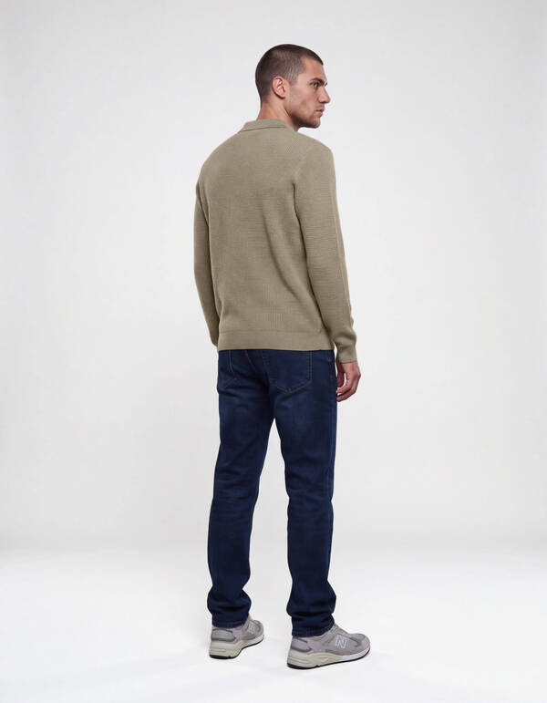 Gebreide Polo Trui Groen SHOEBY MEN