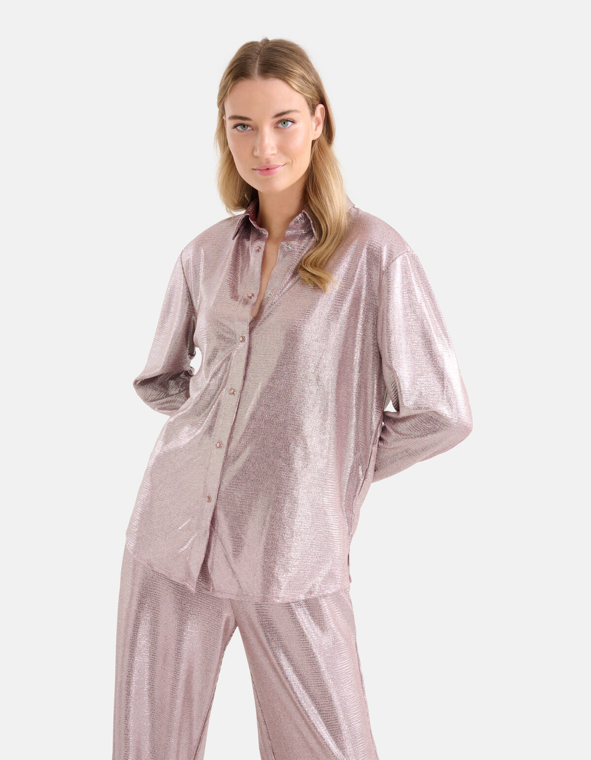 Metallic Blouse Roze SHOEBY WOMEN