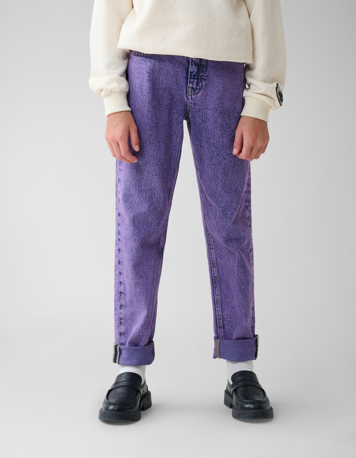 Tapered Fit Jeans Washed Paars SHOEBY GIRLS