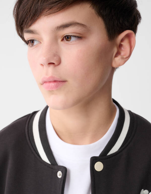 Varsity Bomber Jack Donkergrijs SHOEBY BOYS