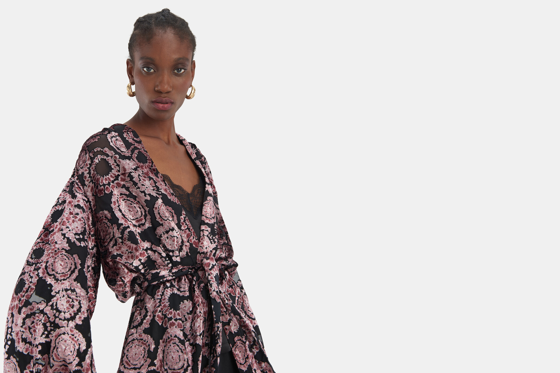 Pink Burnout Kimono