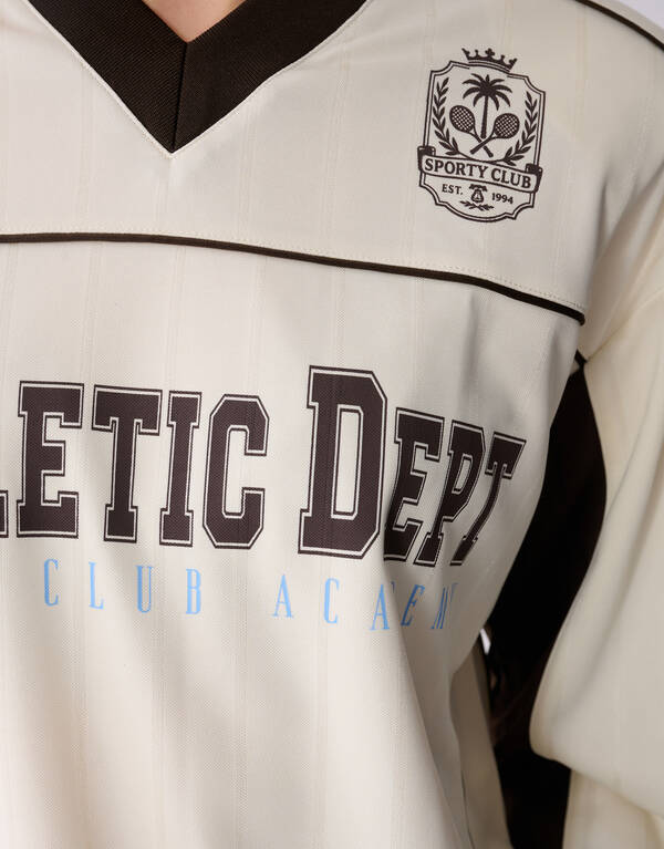 Sporty Longsleeve Top Gebroken Wit SHOEBY WOMEN