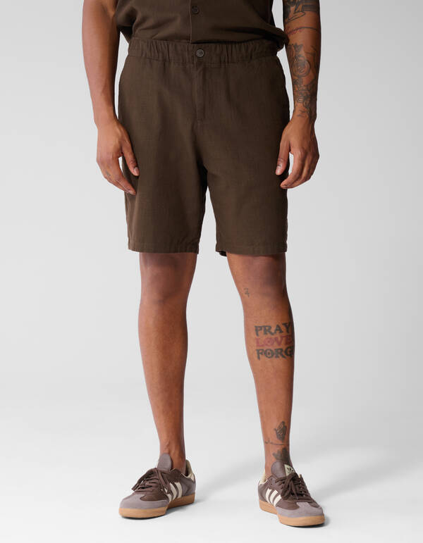 Structuur Short Donkerbruin SHOEBY MEN