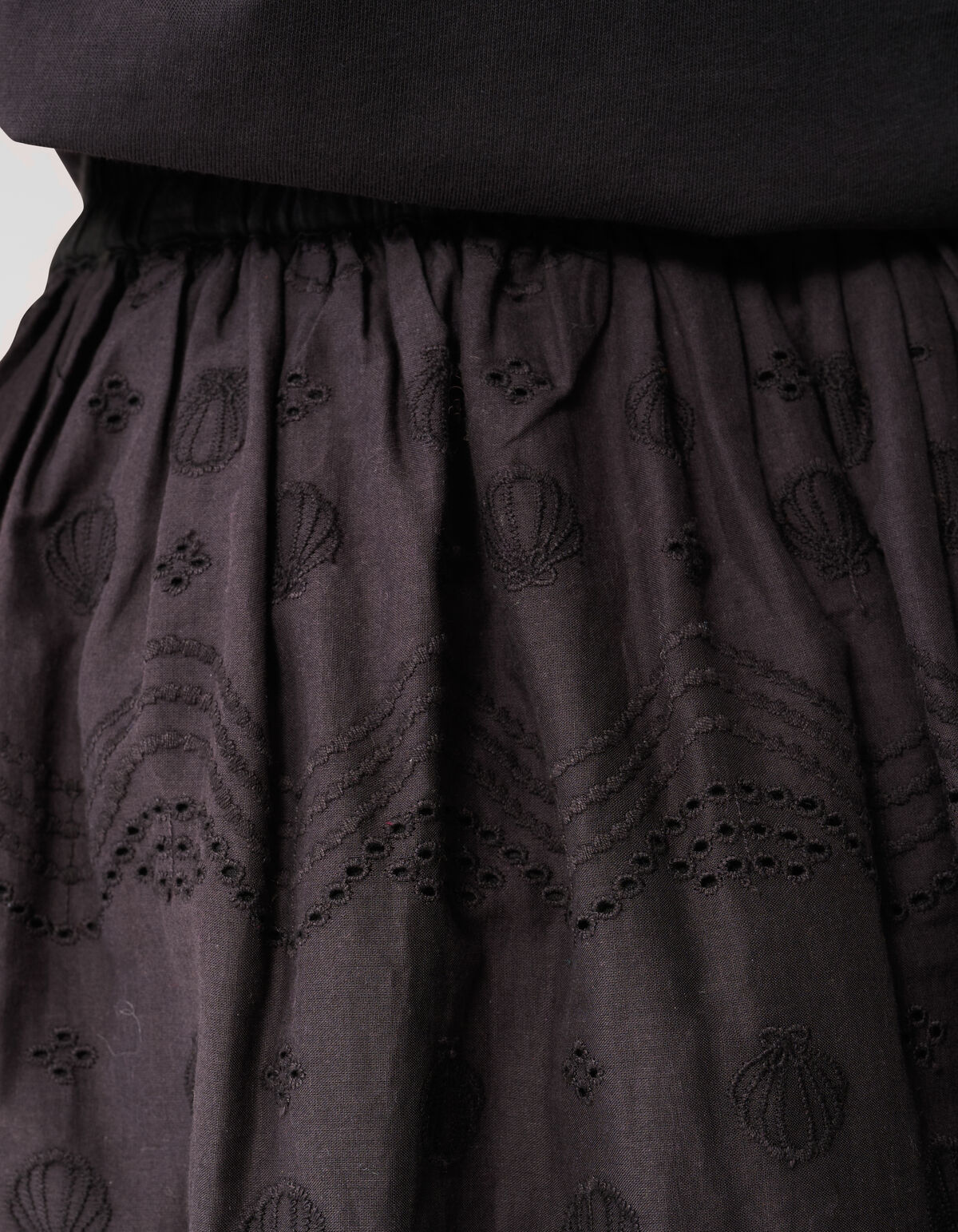 Embroidery Rok Zwart SHOEBY GIRLS