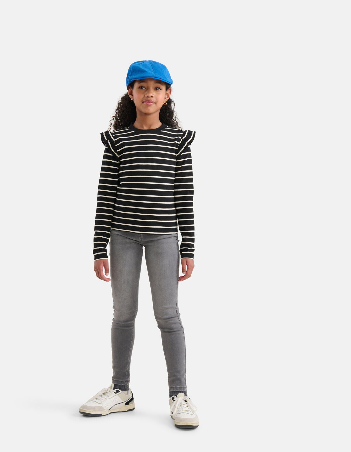 Gestreepte Longsleeve Zwart SHOEBY GIRLS