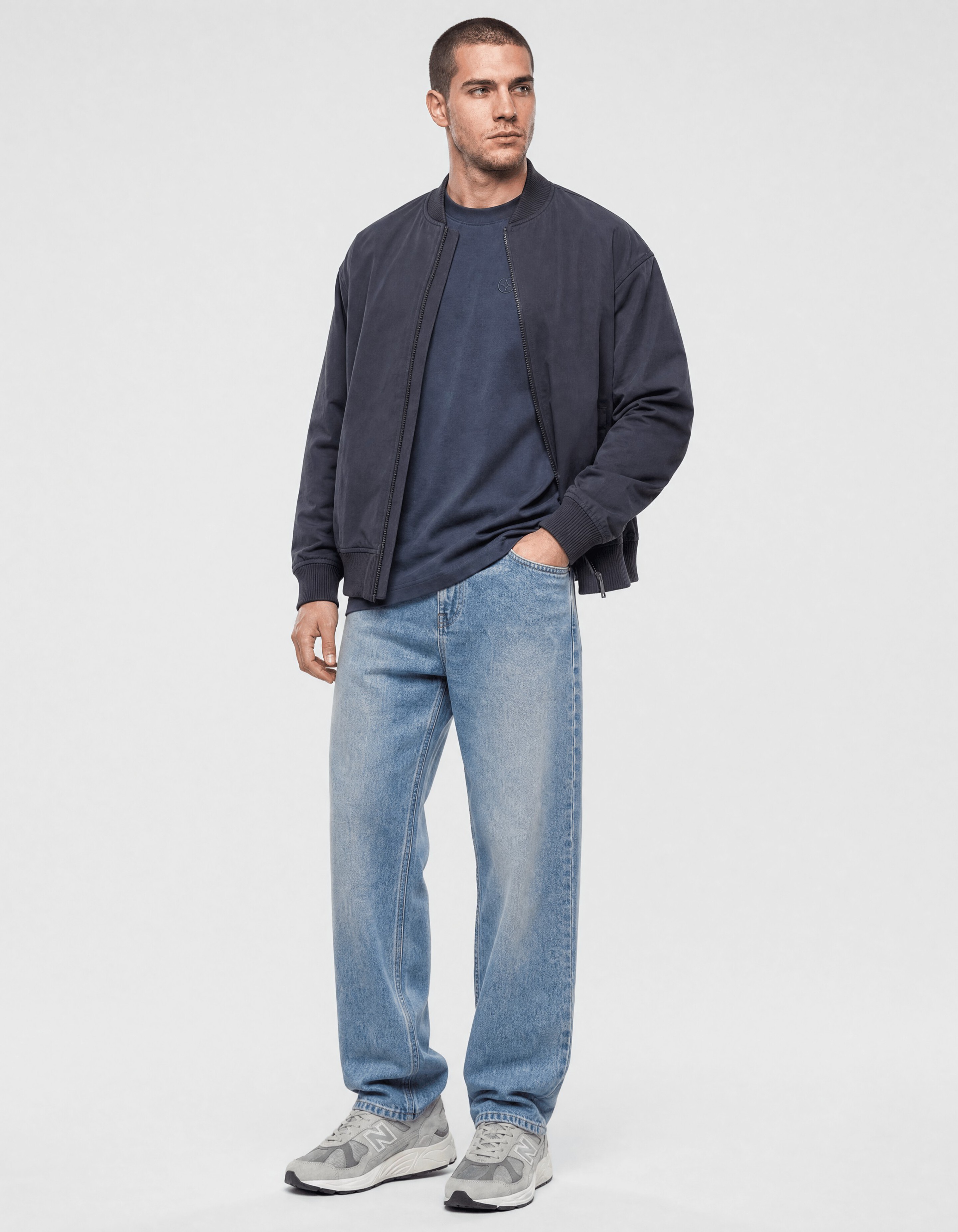 Bomber Jack Donkergrijs SHOEBY MEN