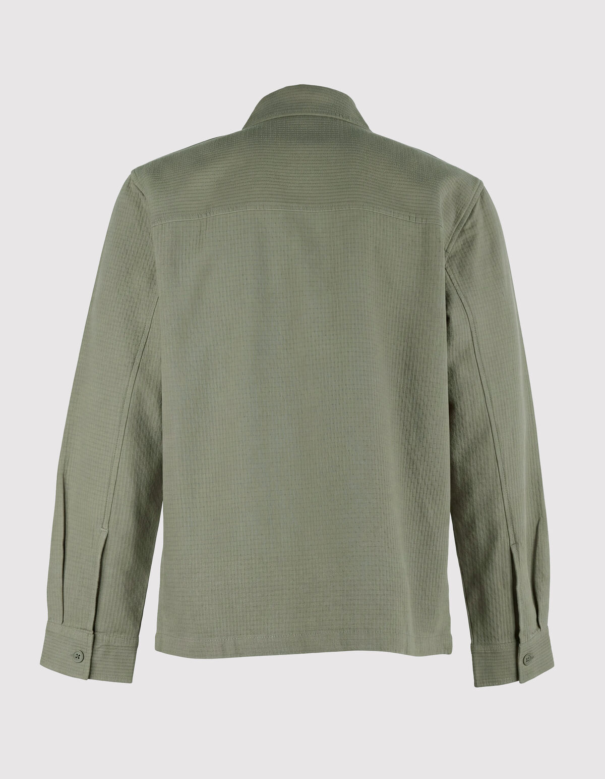Block Jacquard Overshirt Groen SHOEBY MEN