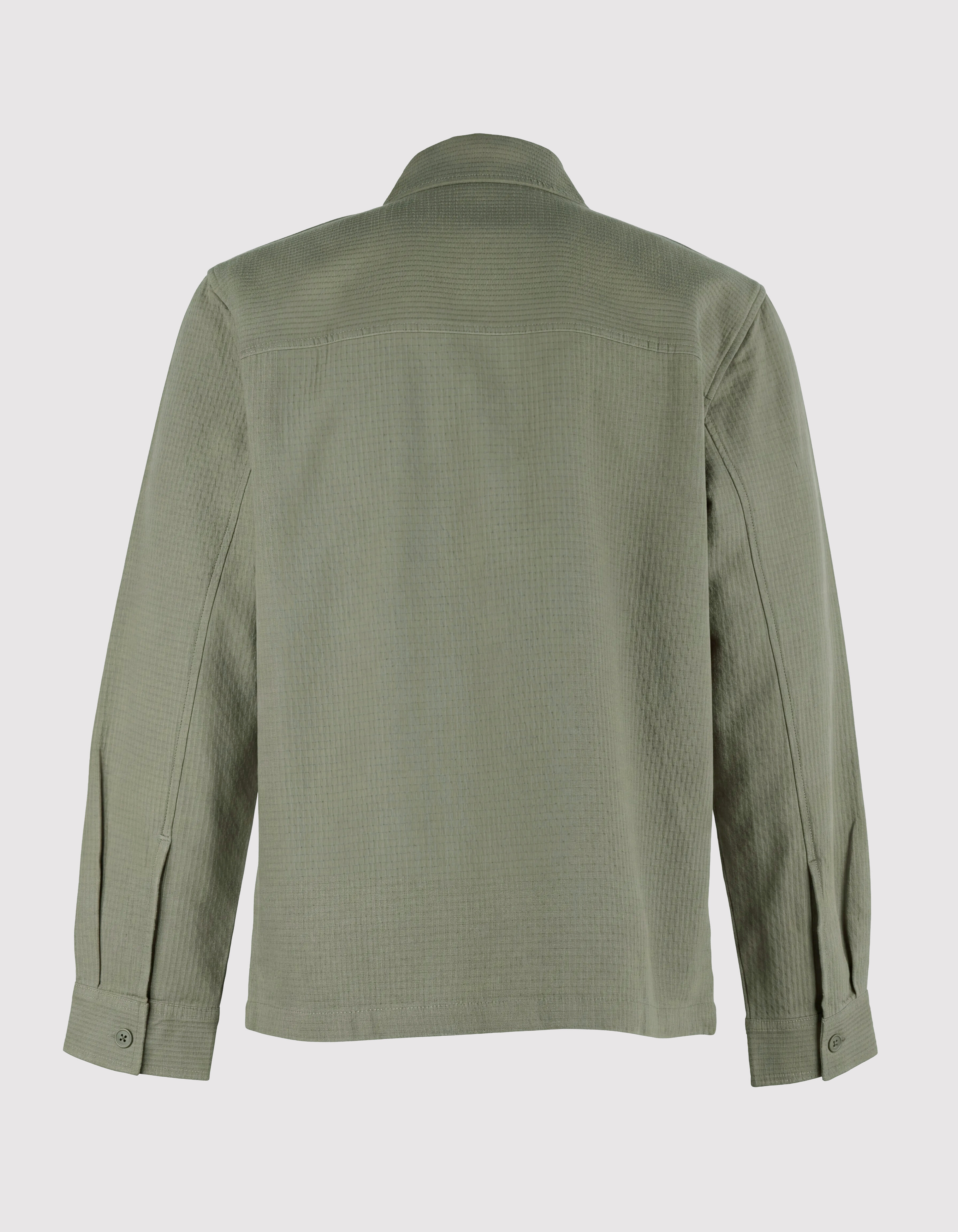 Block Jacquard Overshirt Groen SHOEBY MEN