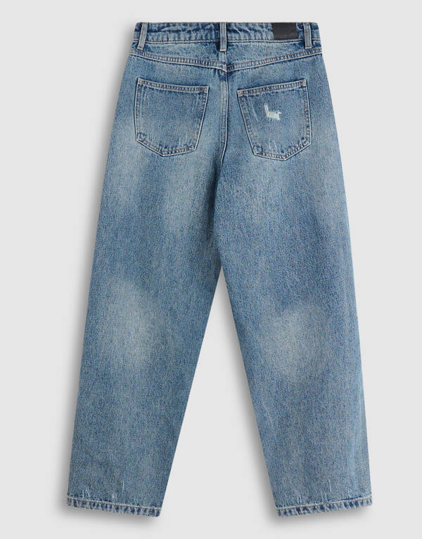 Destroyed Balloon Fit Jeans Donkerblauw SHOEBY BOYS