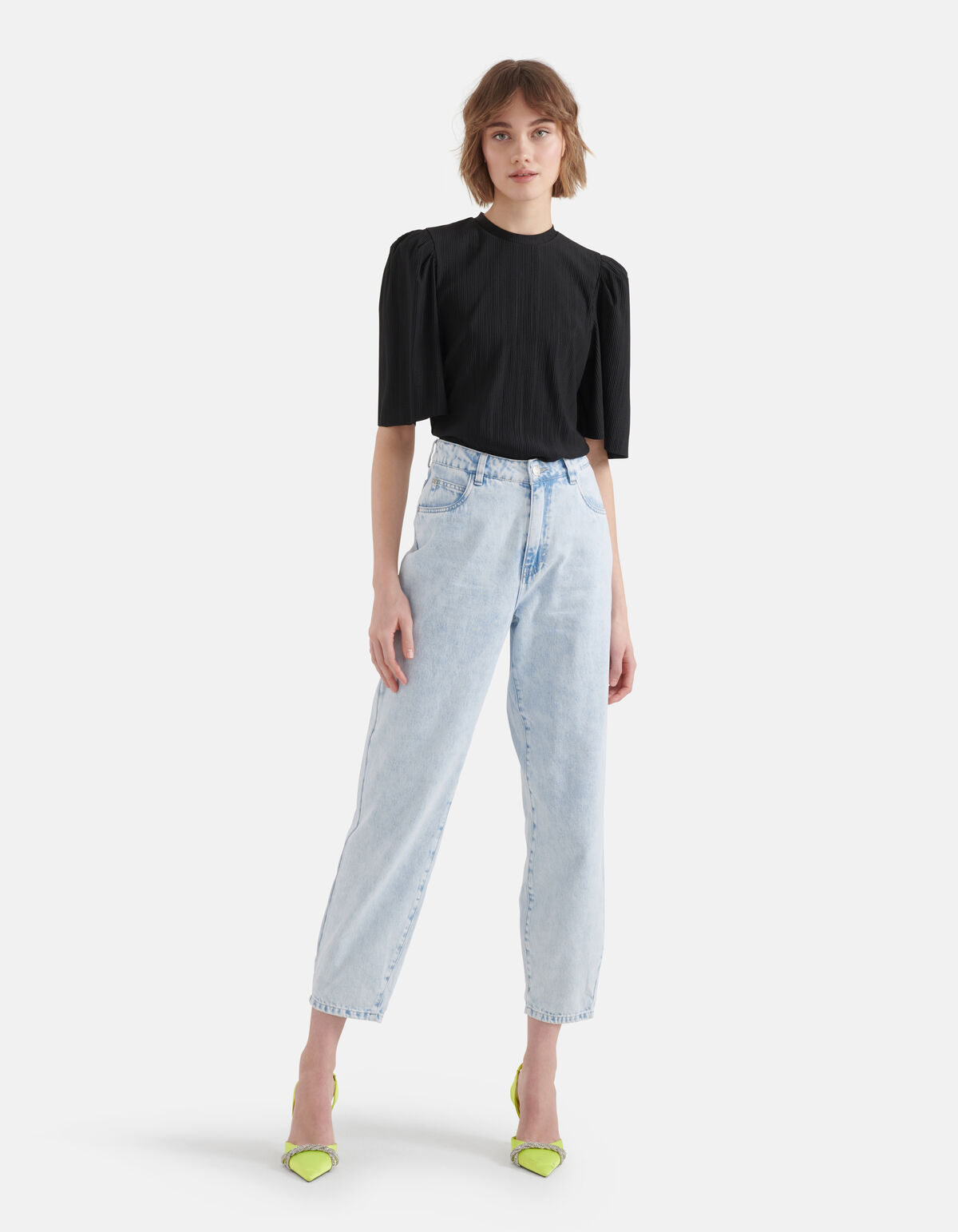 Crinkle Top Zwart SHOEBY WOMEN