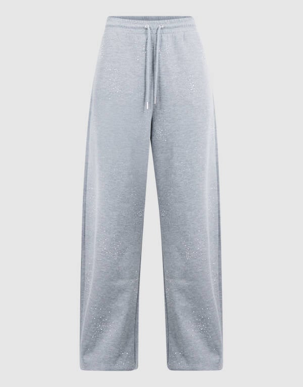 Strass Jogger Broek Lichtgrijs By Fred SHOEBY WOMEN