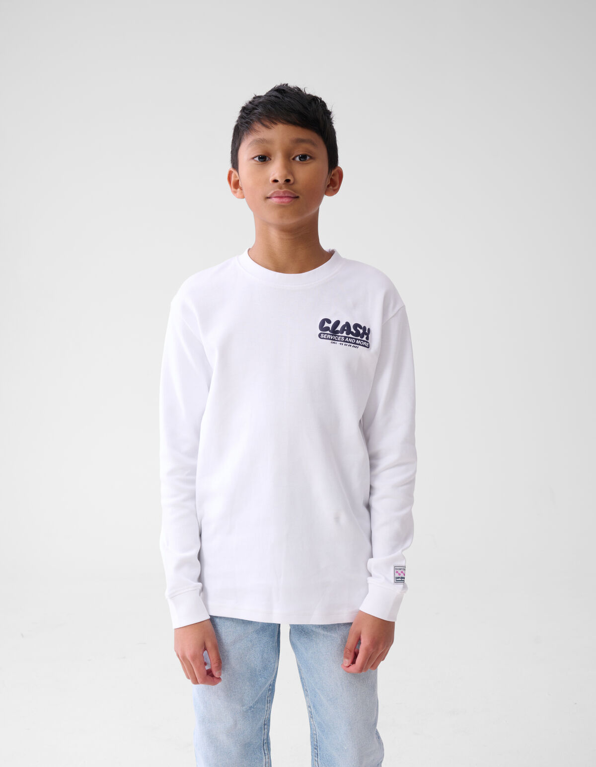 Artwork Longsleeve T-shirt Wit SHOEBY BOYS