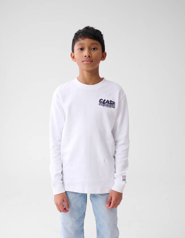 Artwork Longsleeve T-shirt Wit SHOEBY BOYS