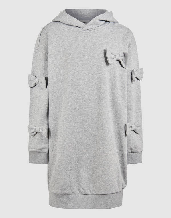 Strik Hoodie Jurk Lichtgrijs SHOEBY GIRLS