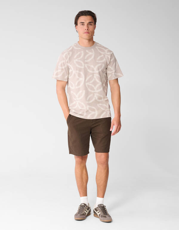 All Over Logo T-shirt Lichtbruin SHOEBY MEN