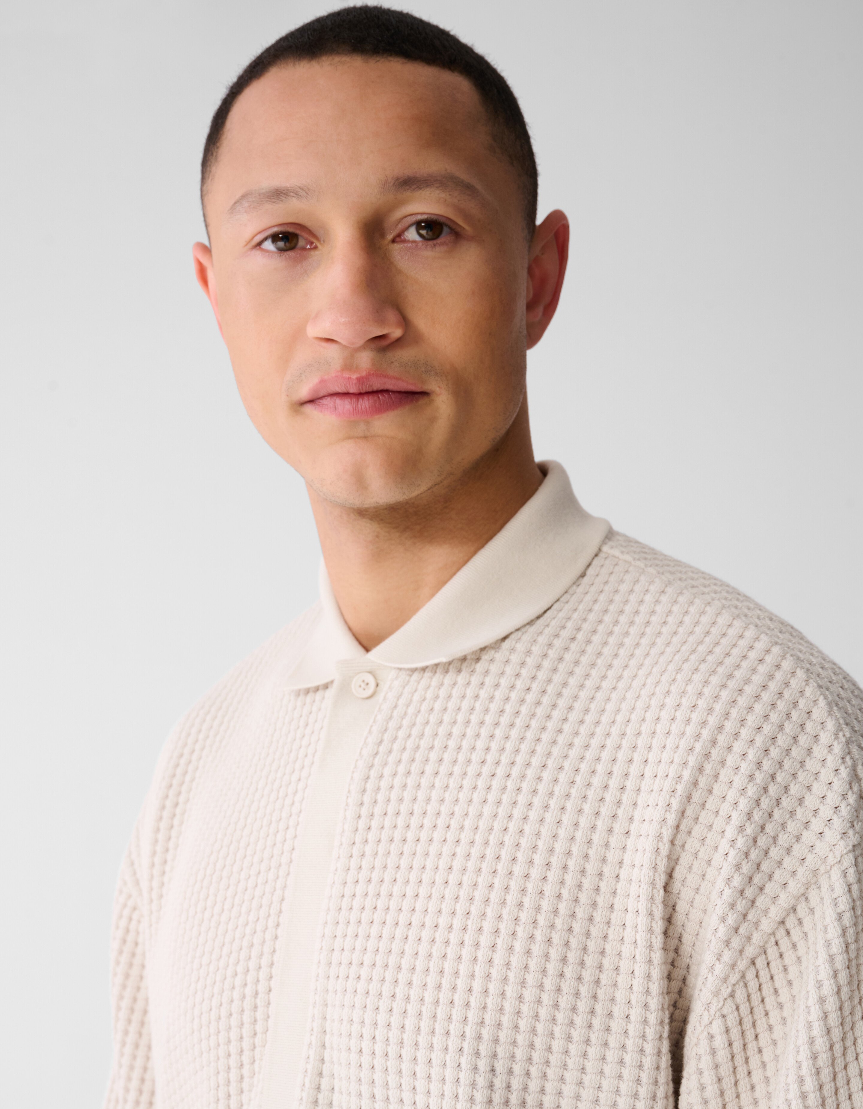 Heavy Waffle Polo Zand SHOEBY MEN