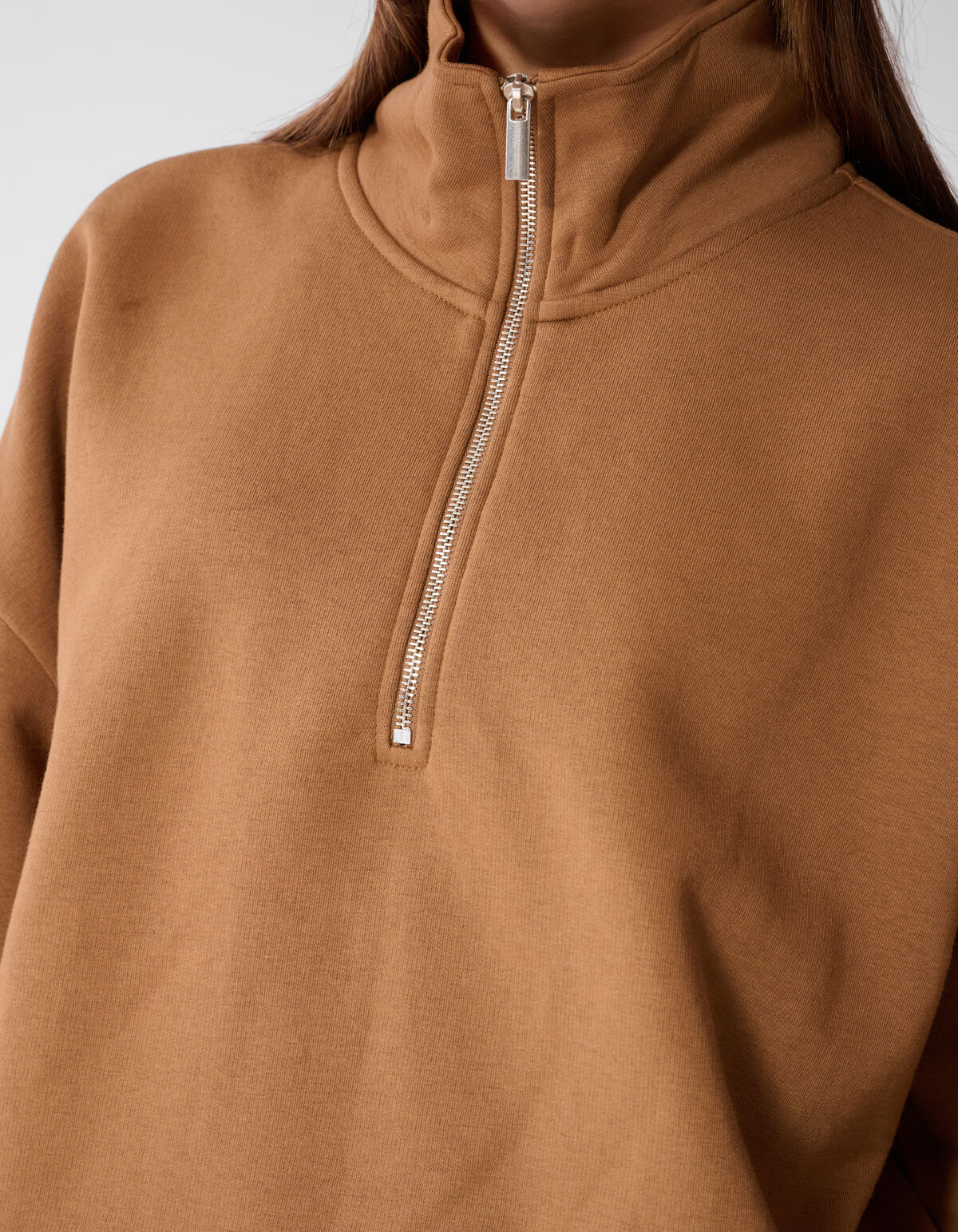 Oversized Zipper Sweater Bruin SHOEBY WOMEN