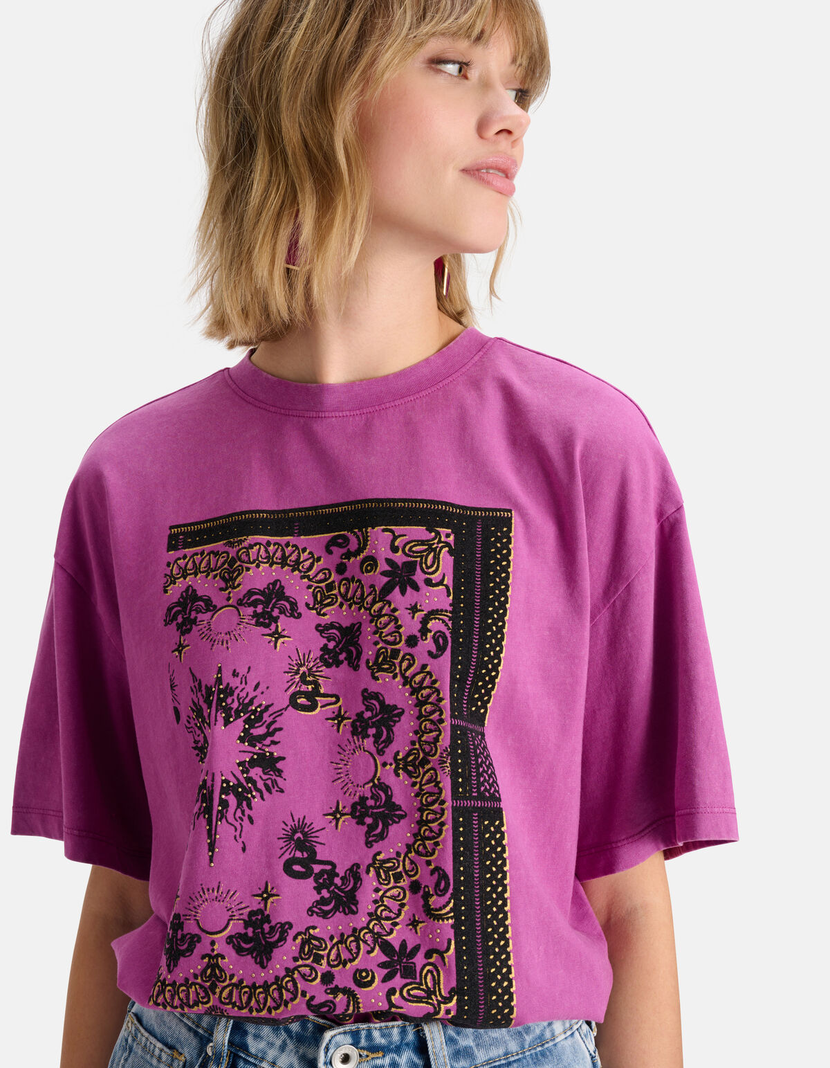 Printed T-shirt Roze SHOEBY WOMEN